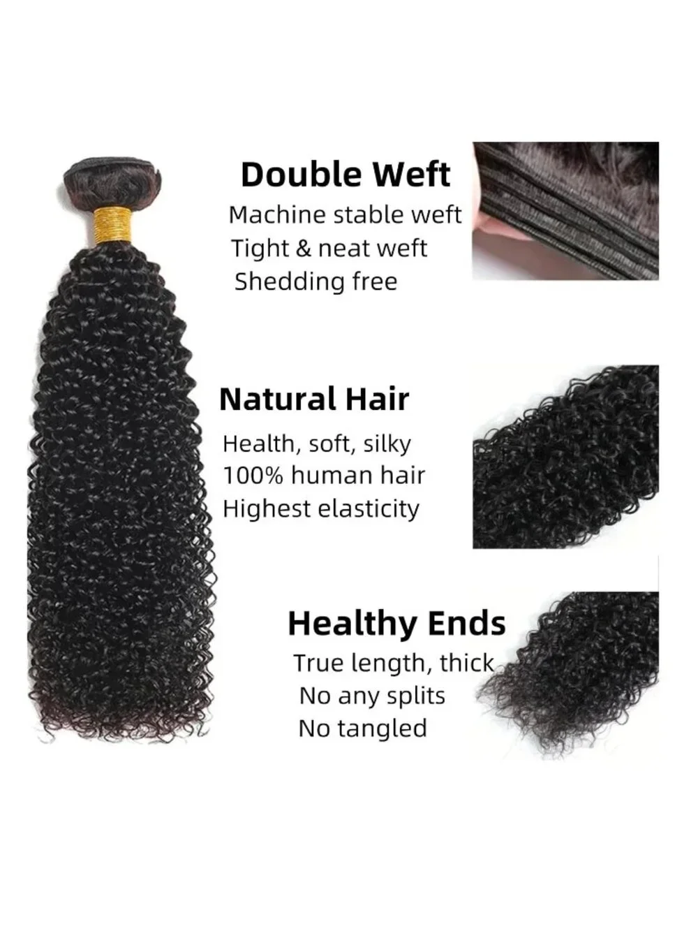 NEW Brazilian Virgin Human Hair Bundle 14 16